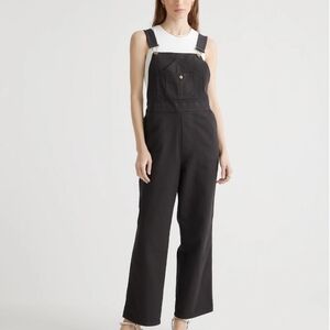 Quince Women's Black Denim Overalls